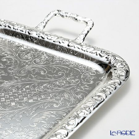 クイーン アン QUEEN ANNE（イギリス製銀メッキ） オブロング トレイ M ハンドル付 0／6220／2