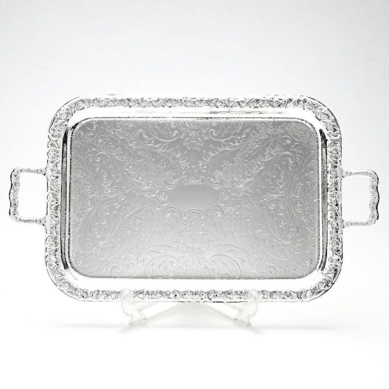 クイーン アン QUEEN ANNE（イギリス製銀メッキ） オブロング トレイ M ハンドル付 0／6220／2