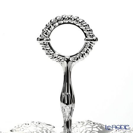 クイーン アン QUEEN ANNE（イギリス製銀メッキ） 2段ケーキスタンド ウェイビー 0／6375