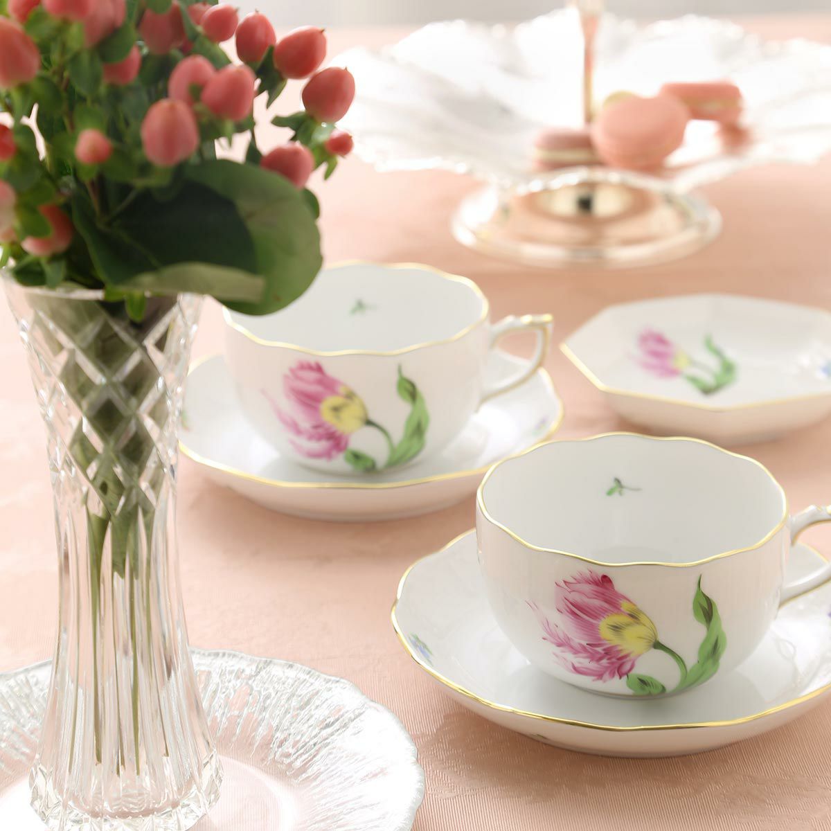 クイーン アン QUEEN ANNE（イギリス製銀メッキ） 2段ケーキスタンド ウェイビー 0／6375