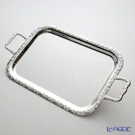 クイーン アン QUEEN ANNE（イギリス製銀メッキ） オブロング トレイ S ハンドル付 0／6224