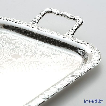 クイーン アン QUEEN ANNE（イギリス製銀メッキ） オブロング トレイ S ハンドル付 0／6224