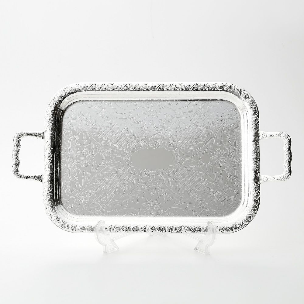 クイーン アン QUEEN ANNE（イギリス製銀メッキ） オブロング トレイ S ハンドル付 0／6224