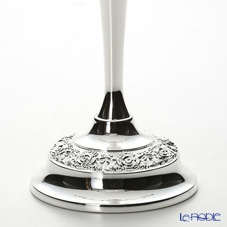 クイーン アン QUEEN ANNE（イギリス製銀メッキ） 3灯 バロックキャンドルスタンド／ローズ 0／8203 キャンドル直径22mm用