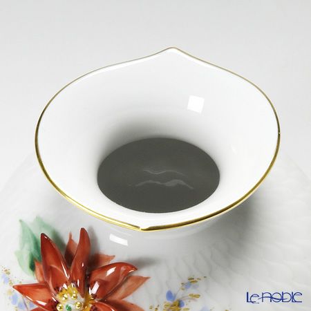 マイセン（Meissen） 波の戯れ 花瓶 ポインセチア 9cm レッド 719391／50905