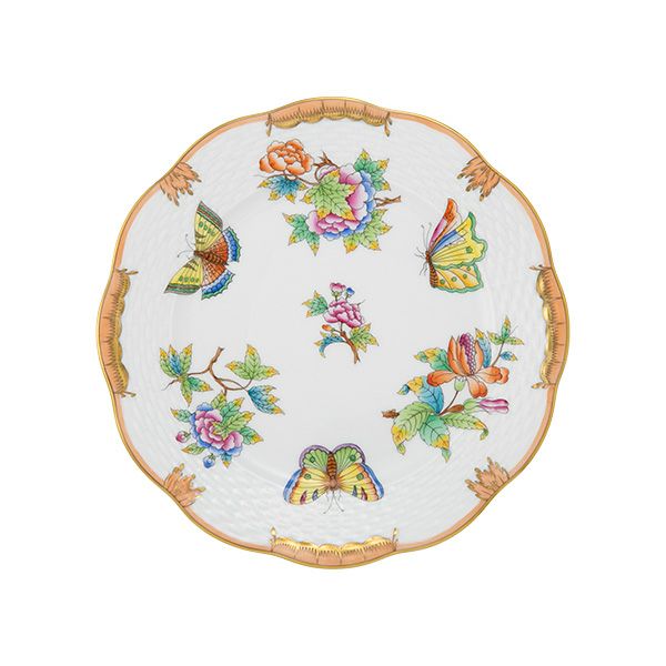 ヘレンド ヴィクトリア・ブーケ ライトオレンジ VBO-Y5 00517-0-00 プレート 19cm