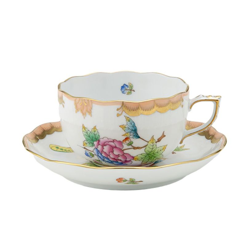 ヘレンド VBO-Y5 00724-0-00 ティーカップ＆ソーサー 200ml ライトオレンジ