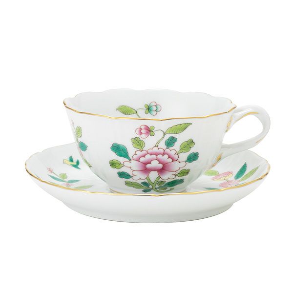 ヘレンド PAIX パイクス（ピンク） ティーカップ＆ソーサー 240ml 04247-0-00