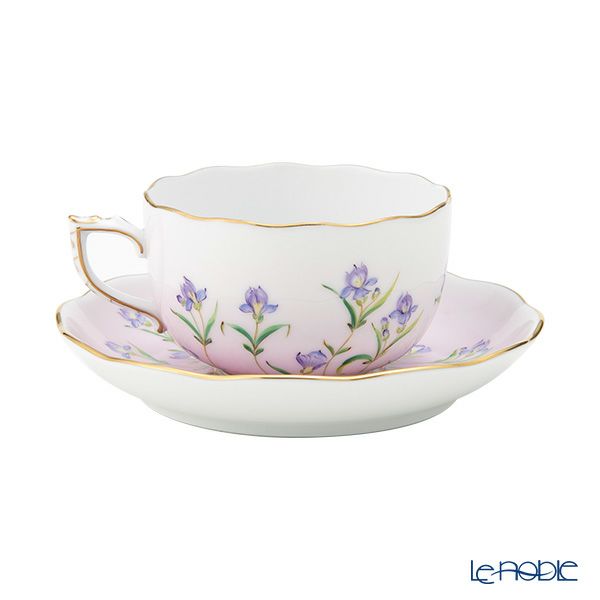 ヘレンド アイリス ピンク IRIS-P ティーカップ＆ソーサー 200ml 20724-0-00