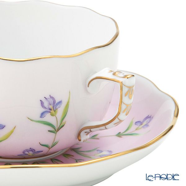 ヘレンド アイリス ピンク IRIS-P ティーカップ＆ソーサー 200ml 20724-0-00