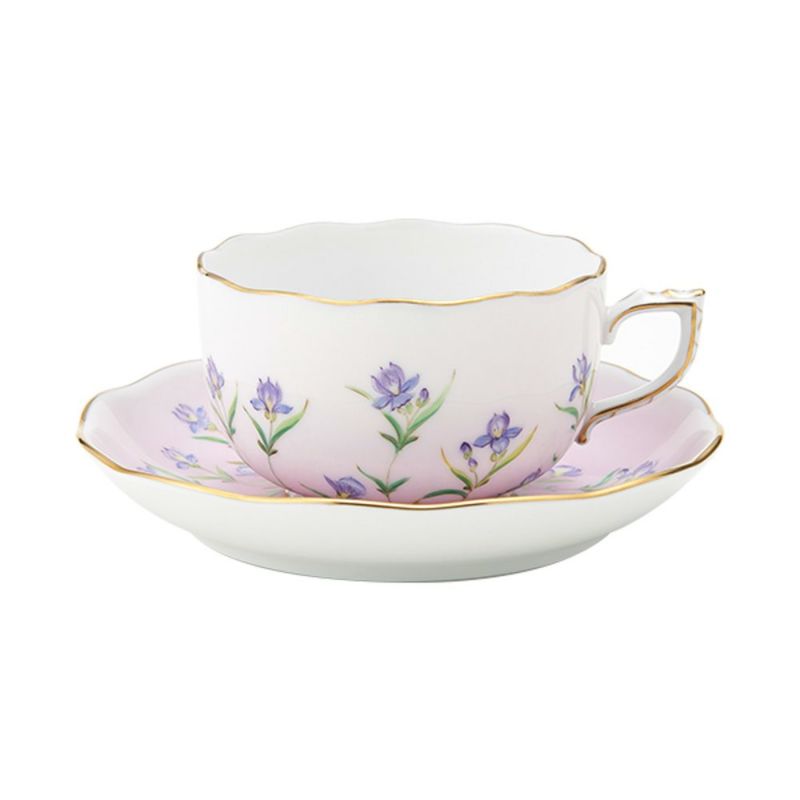 ヘレンド アイリス ピンク IRIS-P ティーカップ＆ソーサー 200ml 20724-0-00