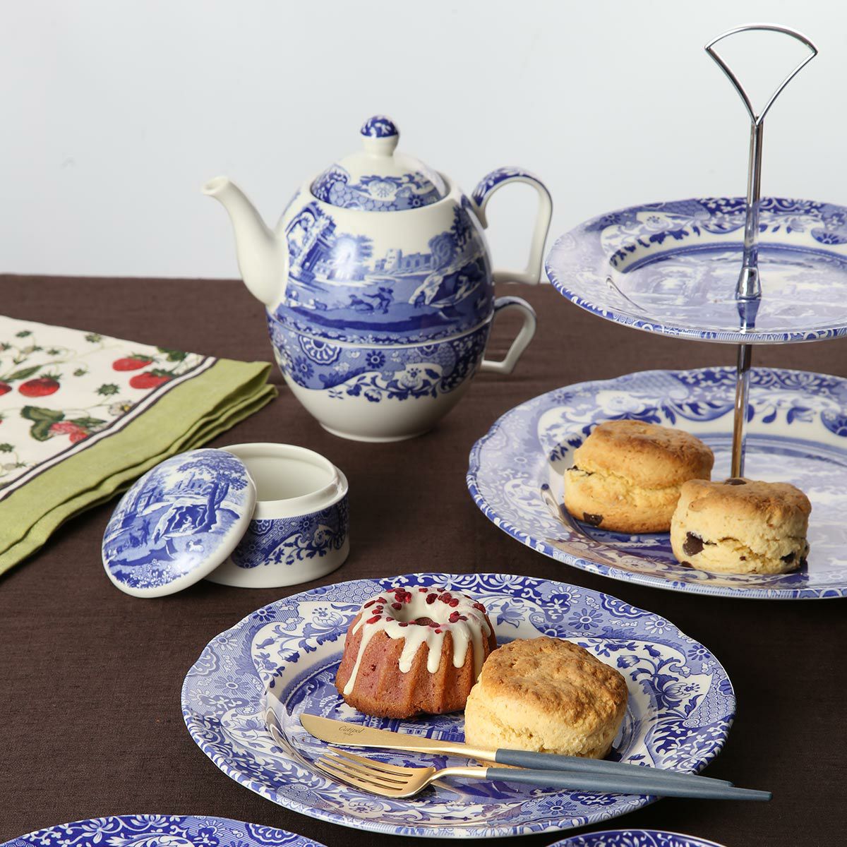 スポード ブルーイタリアン プレート 23cm