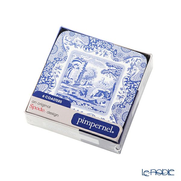 ピンパーネル スポードブルーイタリアン コースターセット 6枚