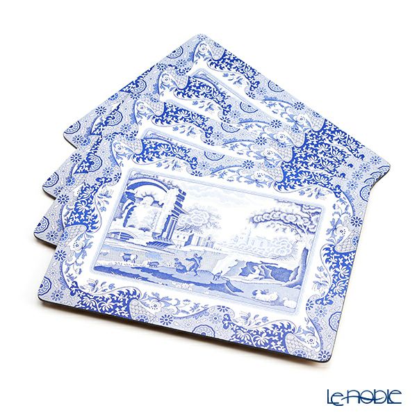 ピンパーネル スポードブルーイタリアン プレースマットセット 30×40 4枚