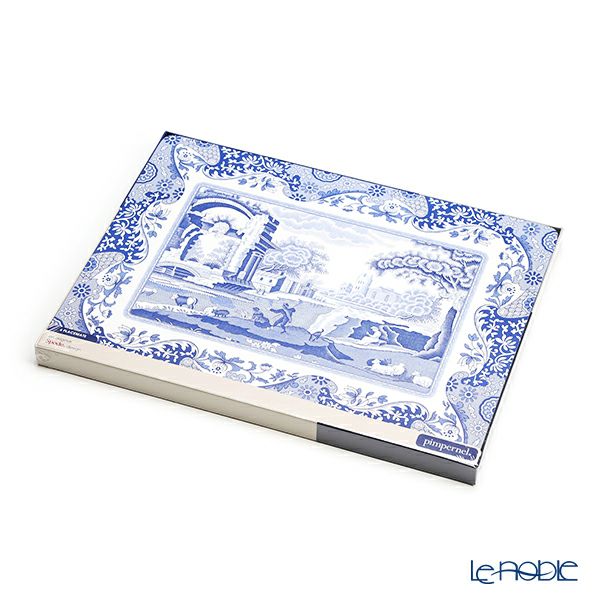 ピンパーネル スポードブルーイタリアン プレースマットセット 30×40 4枚