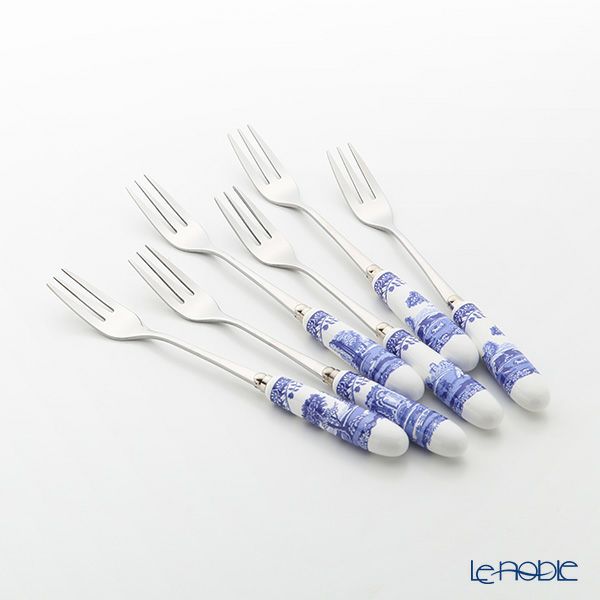 スポード ブルーイタリアン ペストリーフォークセット 6pcs