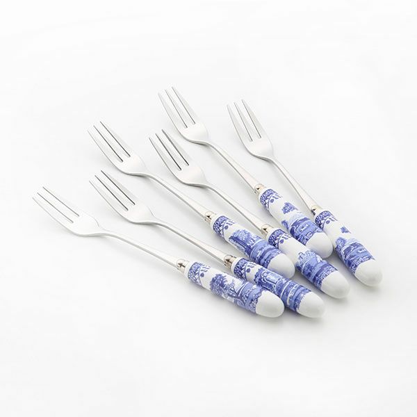 スポード ブルーイタリアン ペストリーフォークセット 6pcs