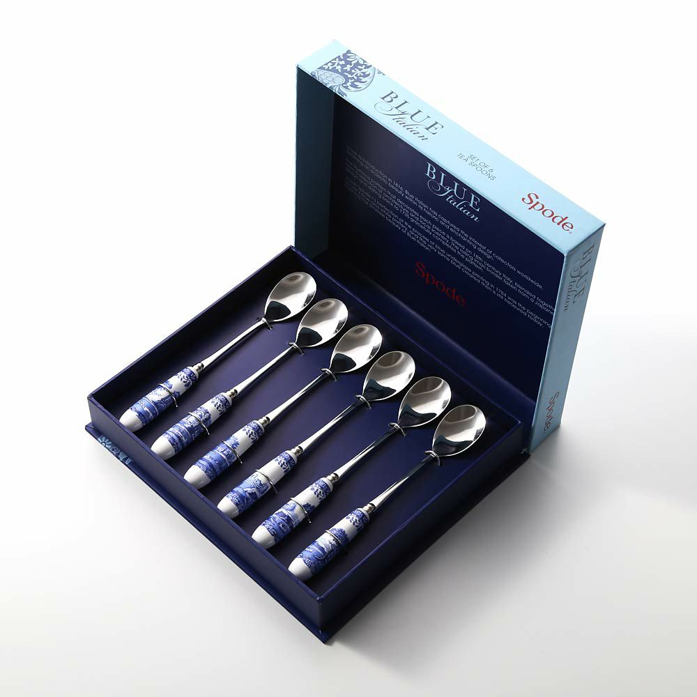 スポード ブルーイタリアン ティースプーンセット 6pcs