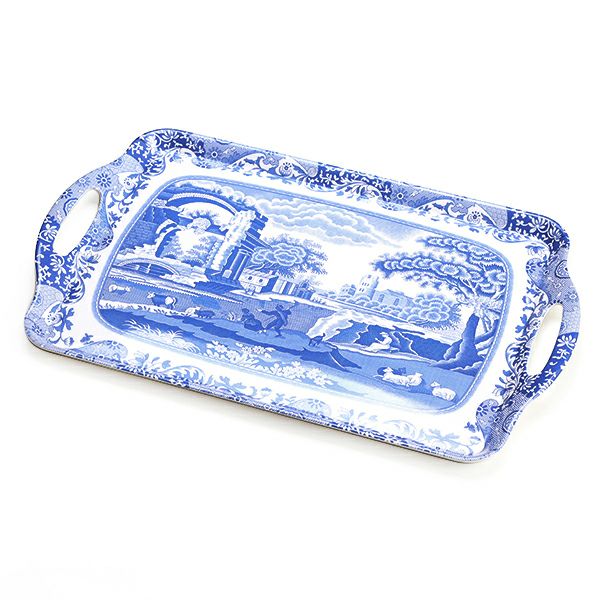 ピンパーネル スポードブルーイタリアン ラージ トレイ 48×29.5cm メラミン製