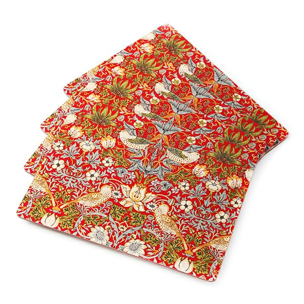 ピンパーネル ウィリアムモリス いちご泥棒 プレースマットセット 30