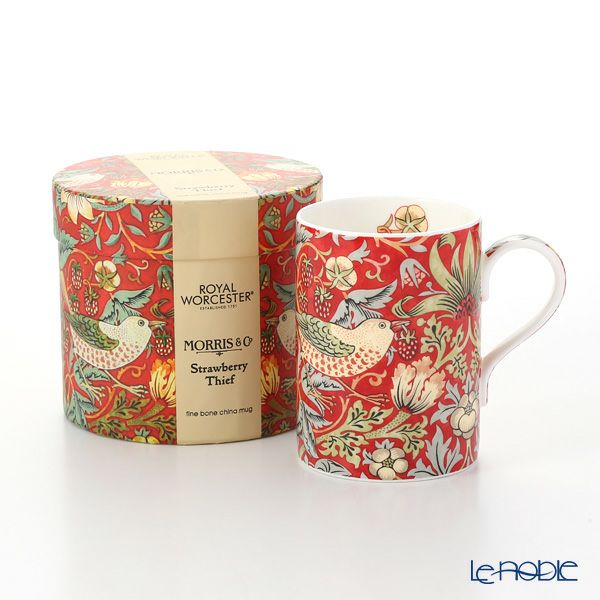 ロイヤル・ウースター ウィリアムモリス いちご泥棒 マグカップ 350ml クリムゾン