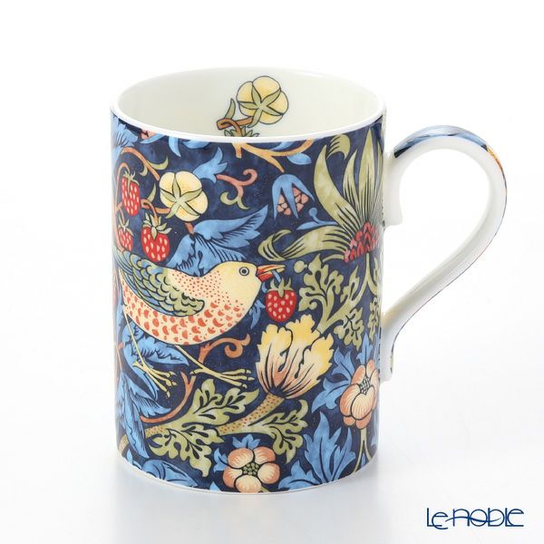 ロイヤル・ウースター ウィリアムモリス Strawberry Thief／いちご泥棒 マグカップ 350ml インディゴ