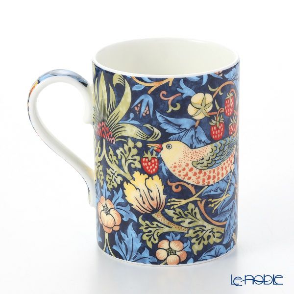 ロイヤル・ウースター ウィリアムモリス Strawberry Thief／いちご泥棒 マグカップ 350ml インディゴ