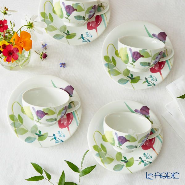 ポートメリオン ウォーターガーデン ブレックファーストカップ＆ソーサー 300ml