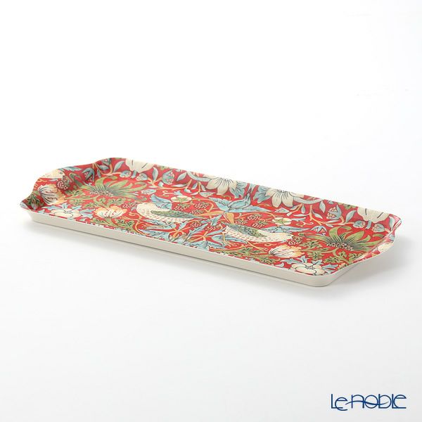 ピンパーネル ウィリアムモリス いちご泥棒 サンドイッチトレイ レッド メラミン