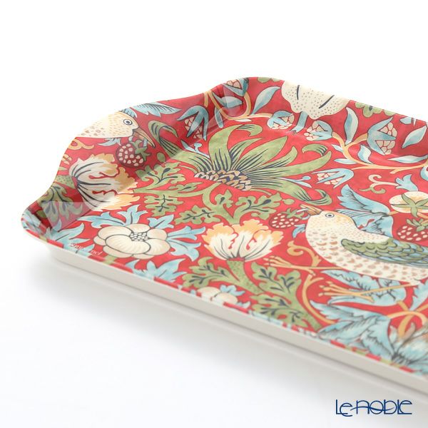 ピンパーネル ウィリアムモリス いちご泥棒 サンドイッチトレイ レッド メラミン