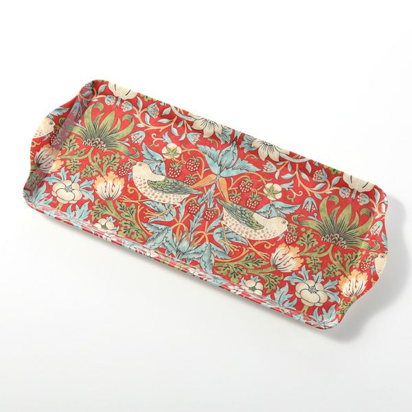 ピンパーネル ウィリアムモリス いちご泥棒 サンドイッチトレイ レッド メラミン