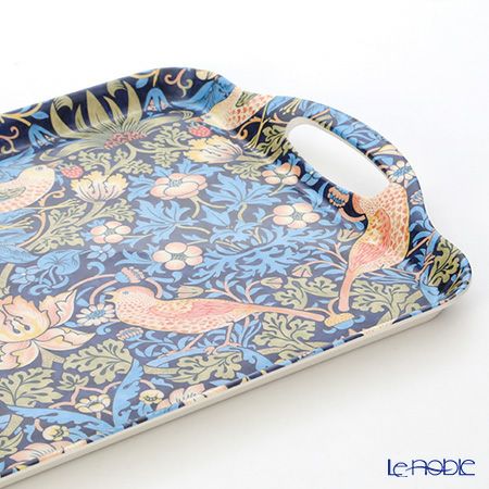 ピンパーネル ウィリアムモリス いちご泥棒（ブルー） ラージ トレイ