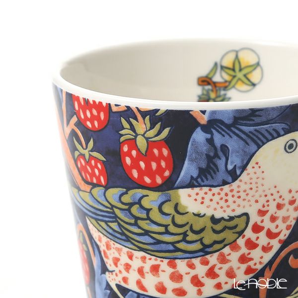 ピンパーネル ウィリアムモリス いちご泥棒 ブルー マグカップ 180ml ペア ＆ メラミン製トレイ 21×14cm セット