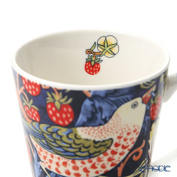 ピンパーネル ウィリアムモリス いちご泥棒 ブルー マグカップ 180ml ペア ＆ メラミン製トレイ 21×14cm セット