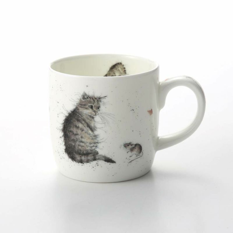 ロイヤル・ウースター レンデル マグ 310ml Cat and Mouse ネコ