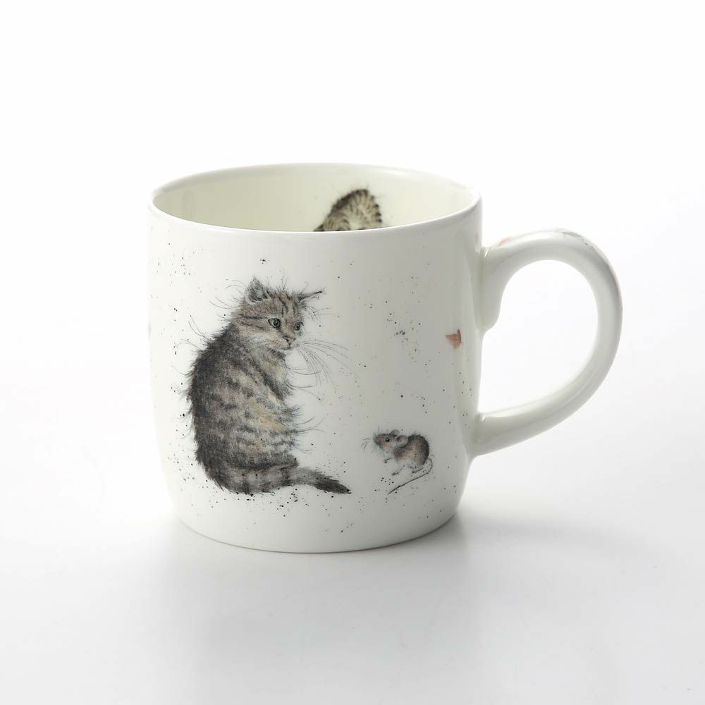 ロイヤル・ウースター レンデル マグ 310ml Cat and Mouse ネコ