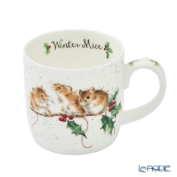 ロイヤル・ウースター レンデル マグカップ 310ml Winter mice ネズミ