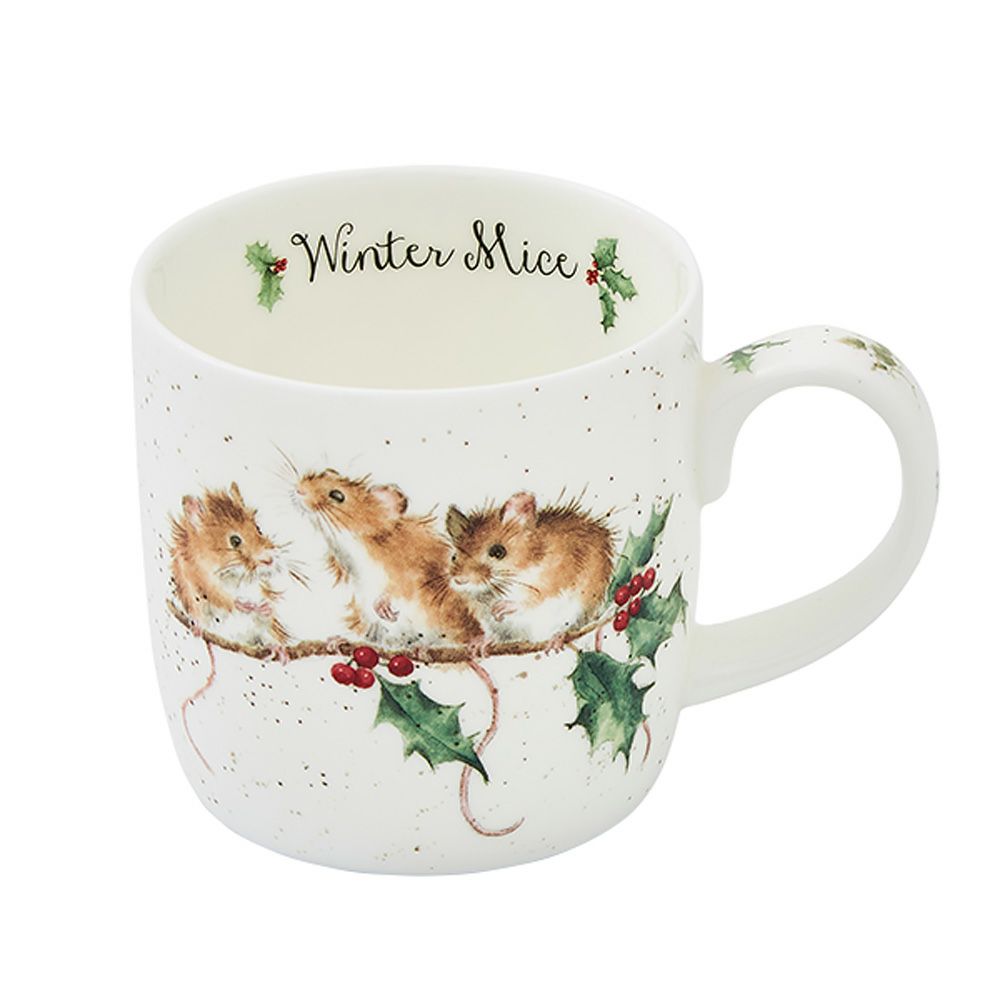ロイヤル・ウースター レンデル マグカップ 310ml Winter mice ネズミ