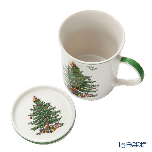 スポード クリスマスツリー マグカップ コースター／蓋付