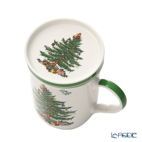 スポード クリスマスツリー マグカップ コースター／蓋付