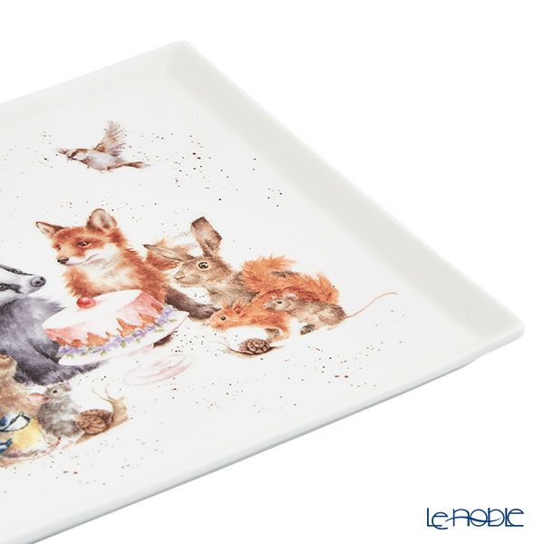 ロイヤル・ウースター レンデル スクエアプレート 18cm Woodland Party