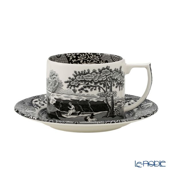 スポード ブラックイタリアン ティーカップ＆ソーサー 280ml