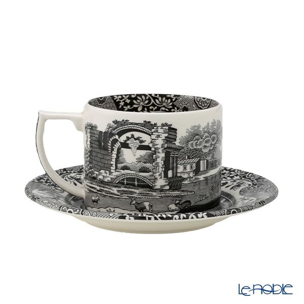 スポード ブラックイタリアン ティーカップ＆ソーサー 280ml