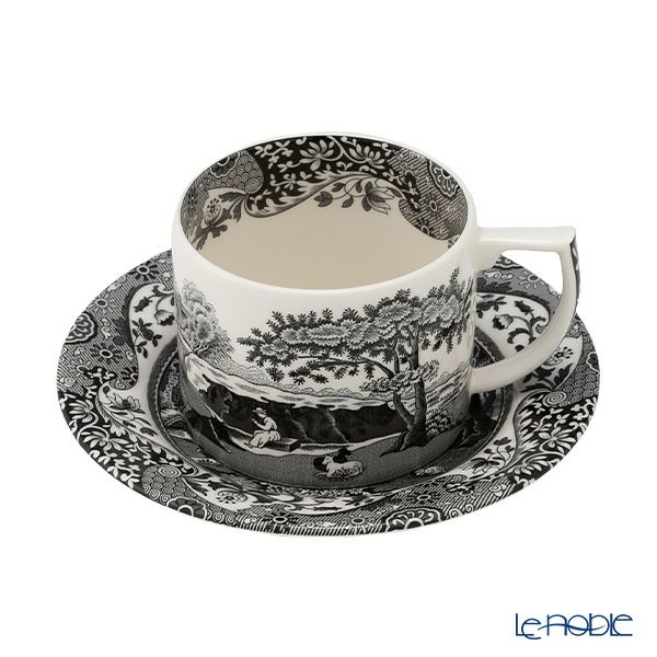 スポード ブラックイタリアン ティーカップ＆ソーサー 280ml