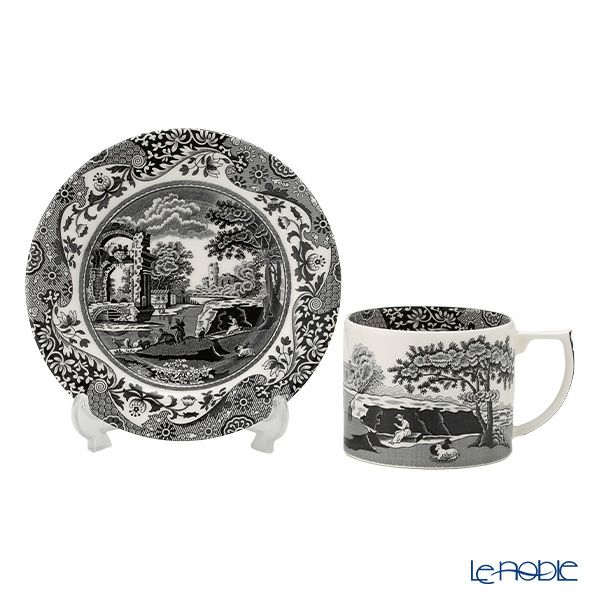 スポード ブラックイタリアン ティーカップ＆ソーサー 280ml