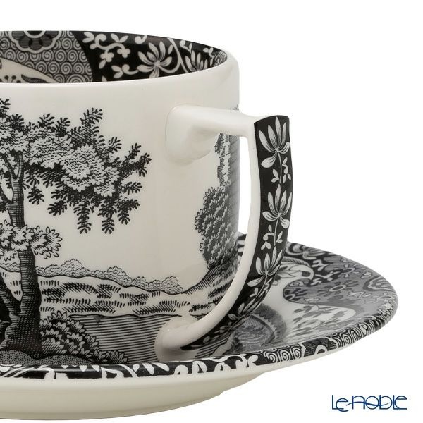 スポード ブラックイタリアン ティーカップ＆ソーサー 280ml