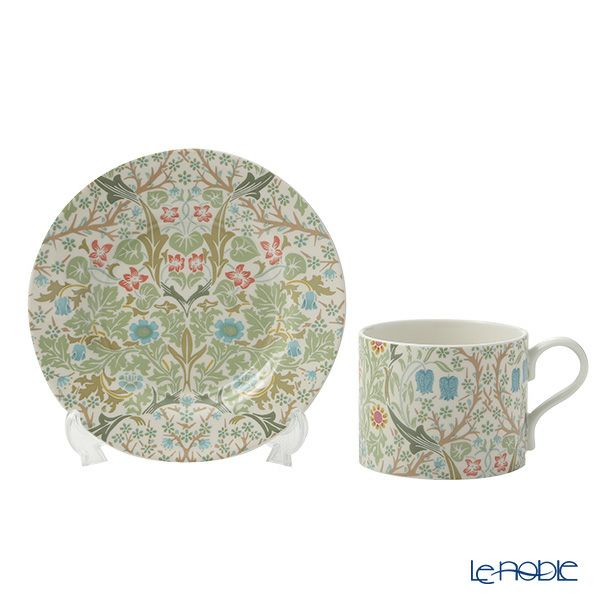 スポード ウィリアムモリス パステル ブラックトーン ティーカップ＆ソーサー 280ml