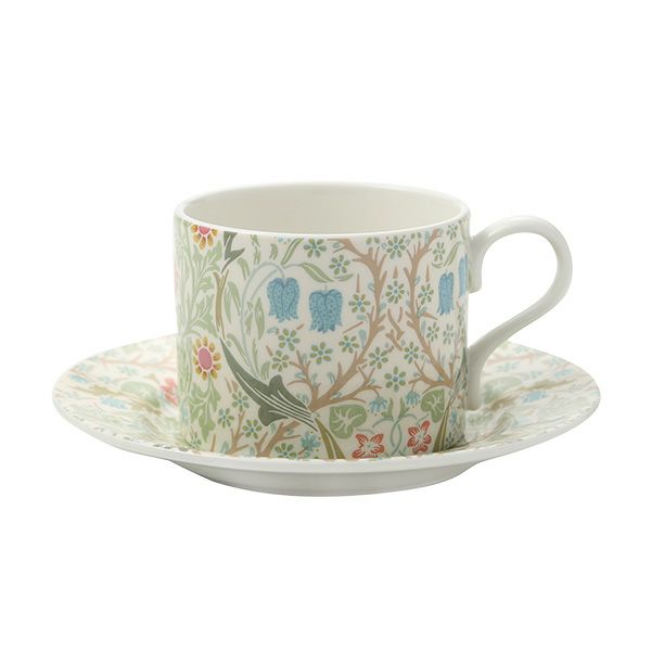 スポード ウィリアムモリス パステル ブラックトーン ティーカップ＆ソーサー 280ml