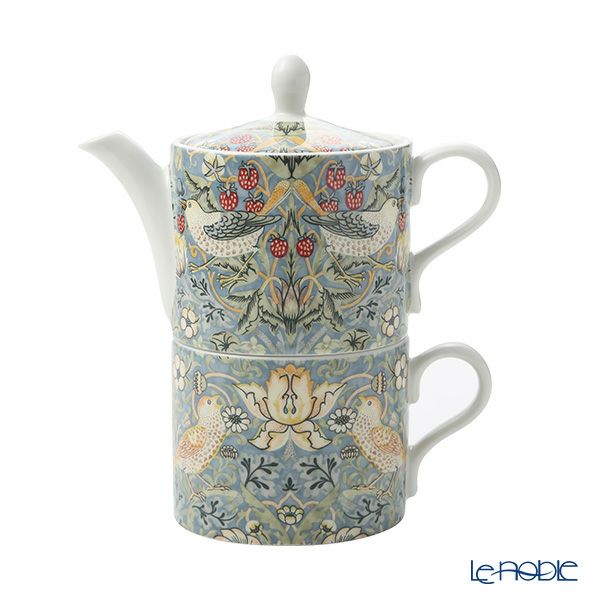 スポード ウィリアムモリス パステル いちご泥棒 ティーフォーワン ティーカップ＆ティーポット 280ml