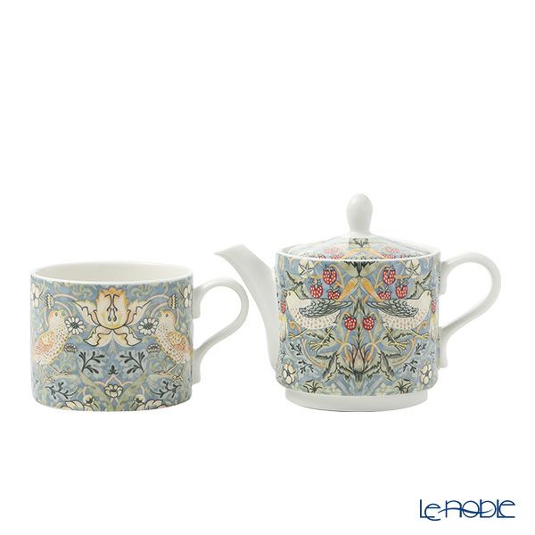 スポード ウィリアムモリス パステル いちご泥棒 ティーフォーワン ティーカップ＆ティーポット 280ml